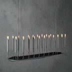 BLACK ARCHITECTURAL CANDLE-STYLE CHANDELIER | CLFRH0510B