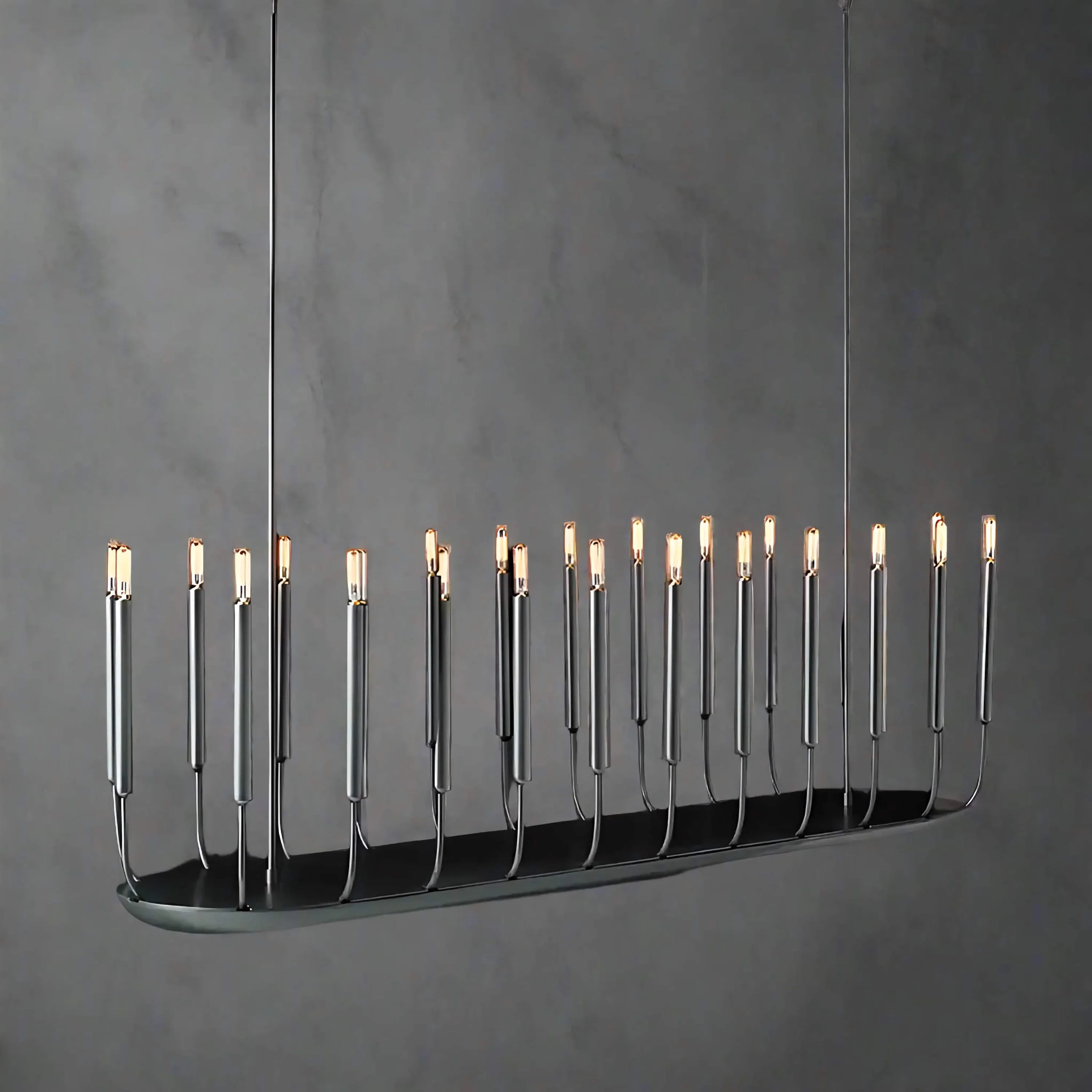 BLACK ARCHITECTURAL CANDLE-STYLE CHANDELIER | CLFRH0510B