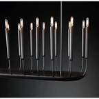 BLACK ARCHITECTURAL CANDLE-STYLE CHANDELIER | CLFRH0510B