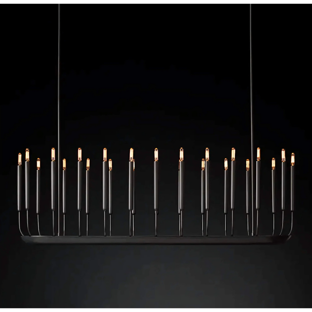 BLACK ARCHITECTURAL CANDLE-STYLE CHANDELIER | CLFRH0510B
