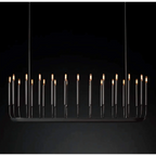 BLACK ARCHITECTURAL CANDLE-STYLE CHANDELIER | CLFRH0510B