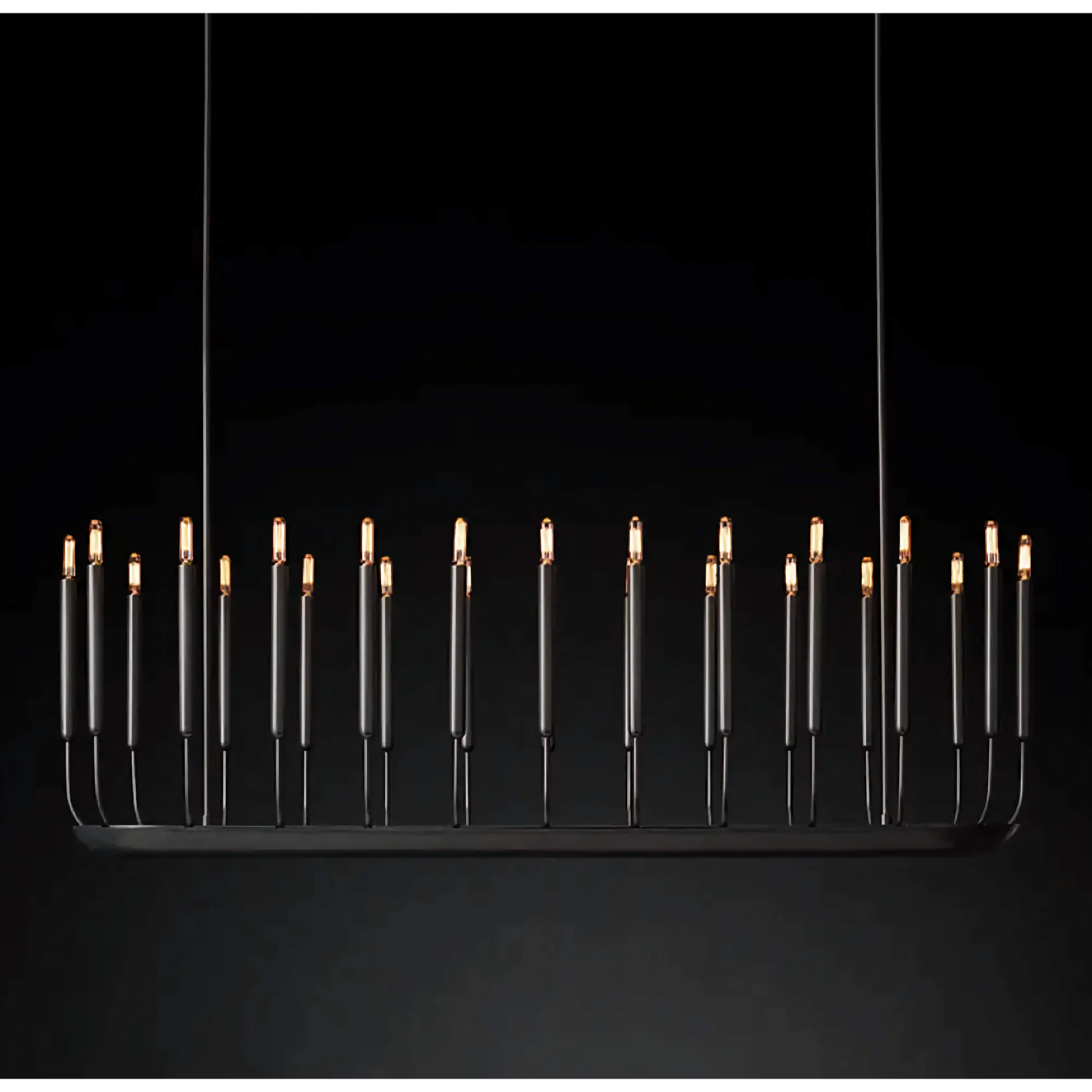 BLACK ARCHITECTURAL CANDLE-STYLE CHANDELIER | CLFRH0510B