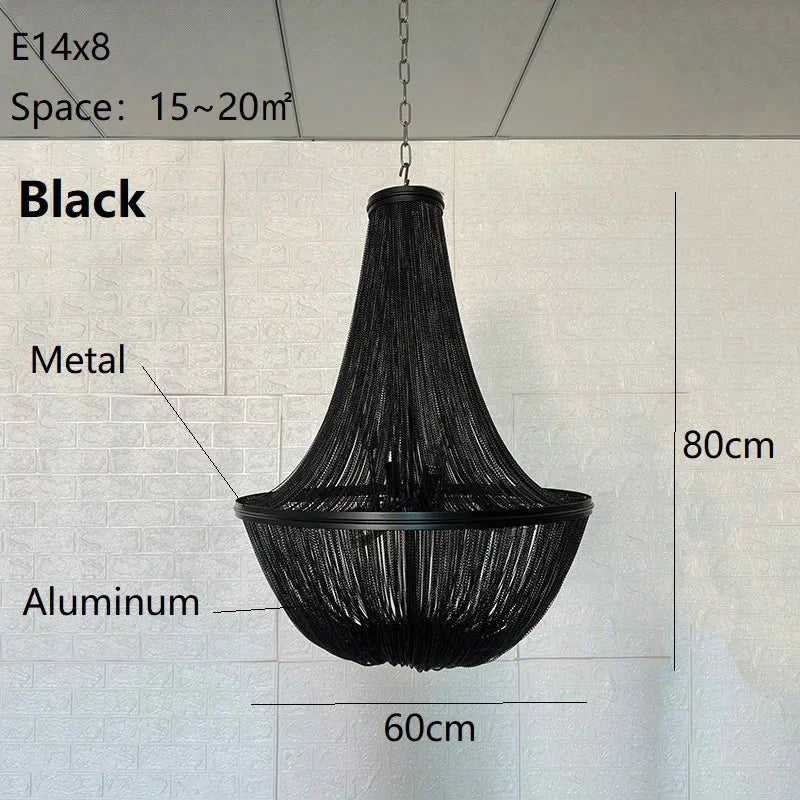 BLACK BEADED CHANDELIER | CLOP8952