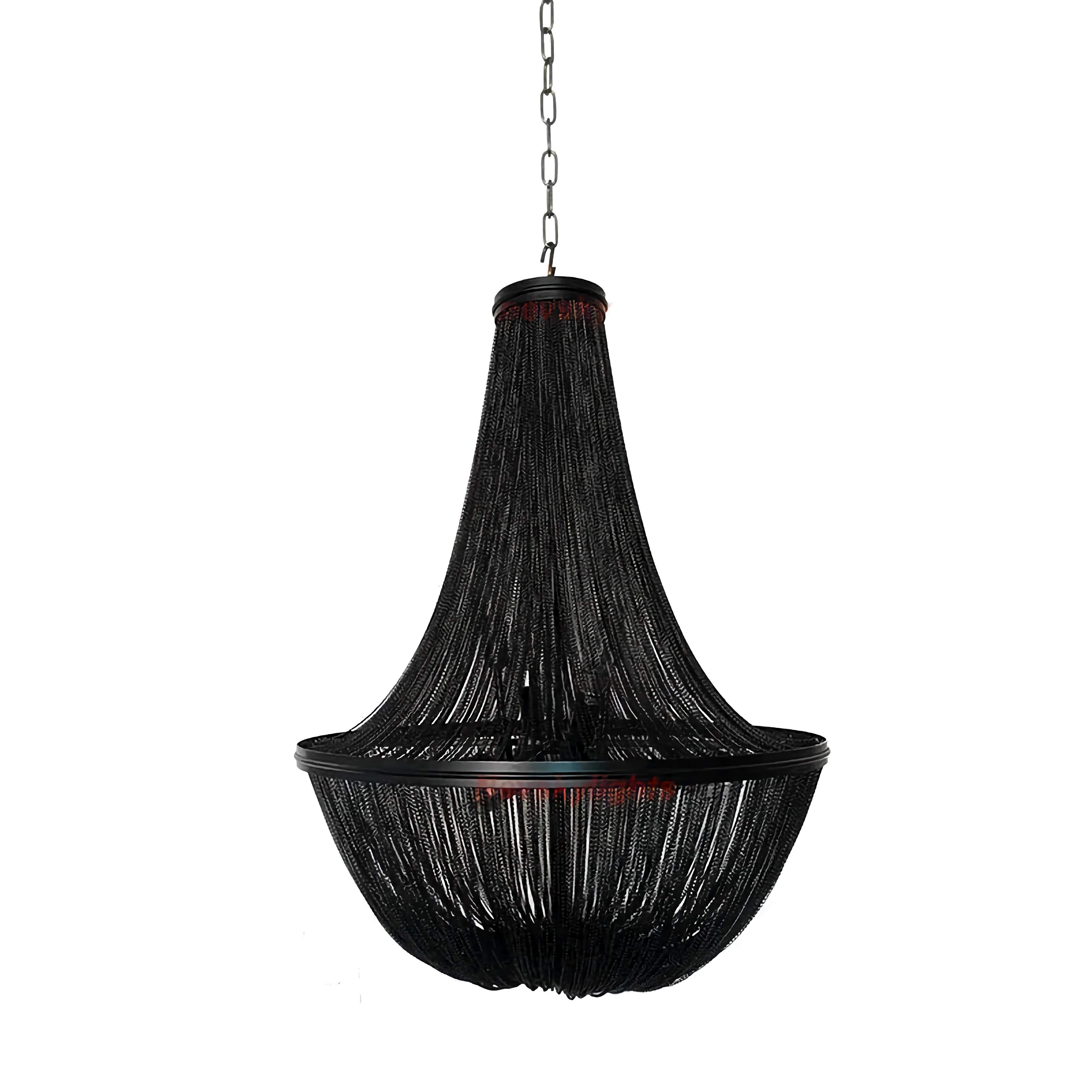 BLACK BEADED CHANDELIER | CLOP8952