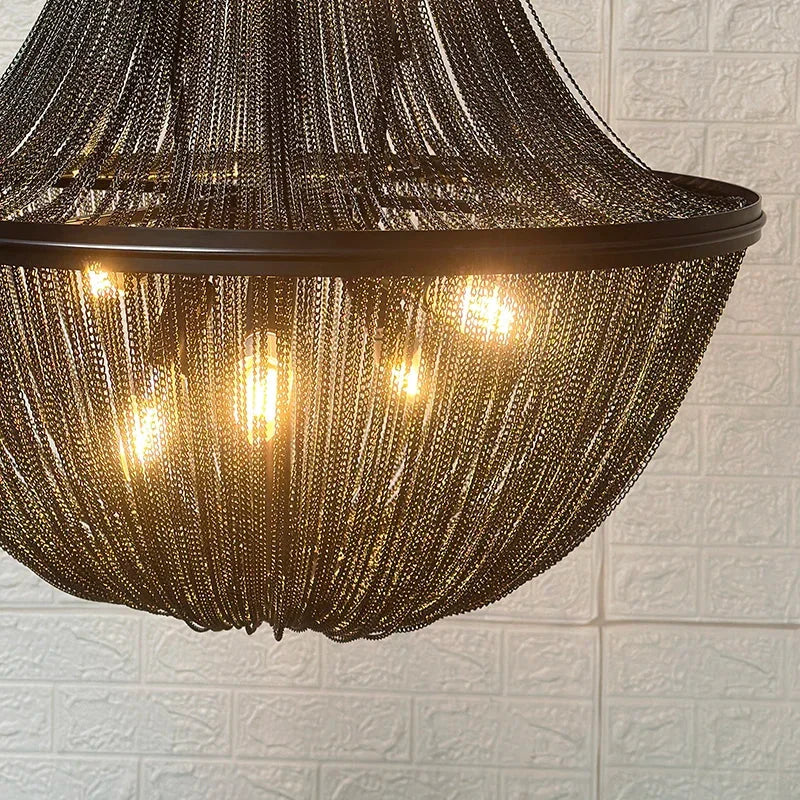 BLACK BEADED CHANDELIER | CLOP8952