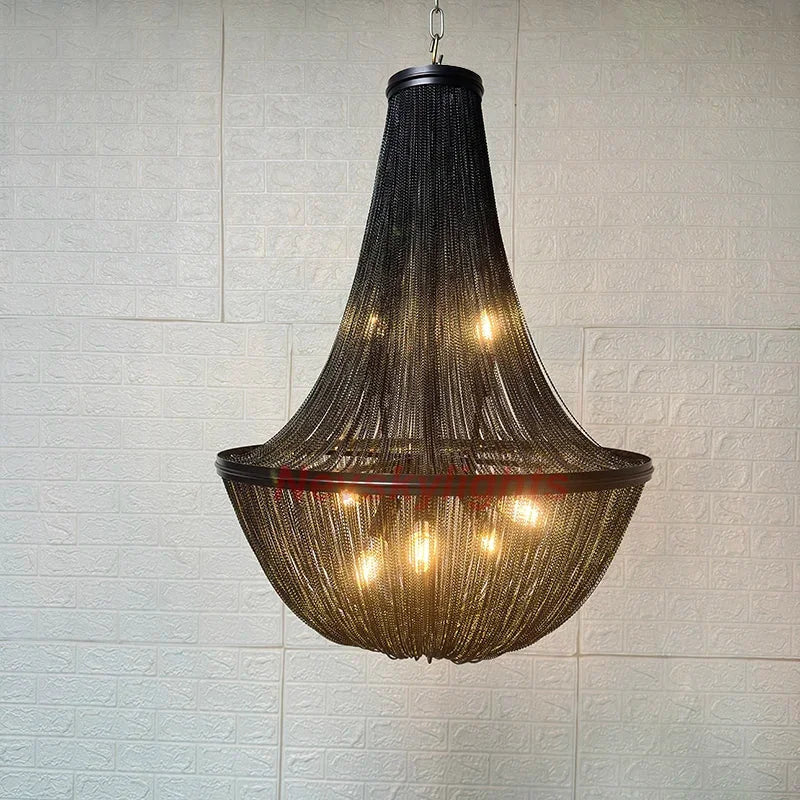 BLACK BEADED CHANDELIER | CLOP8952