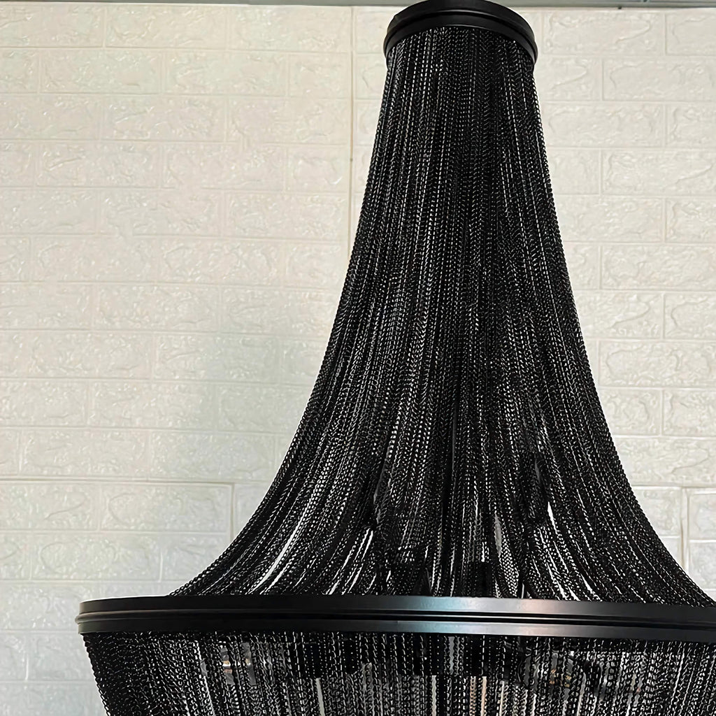 BLACK BEADED CHANDELIER | CLOP8952