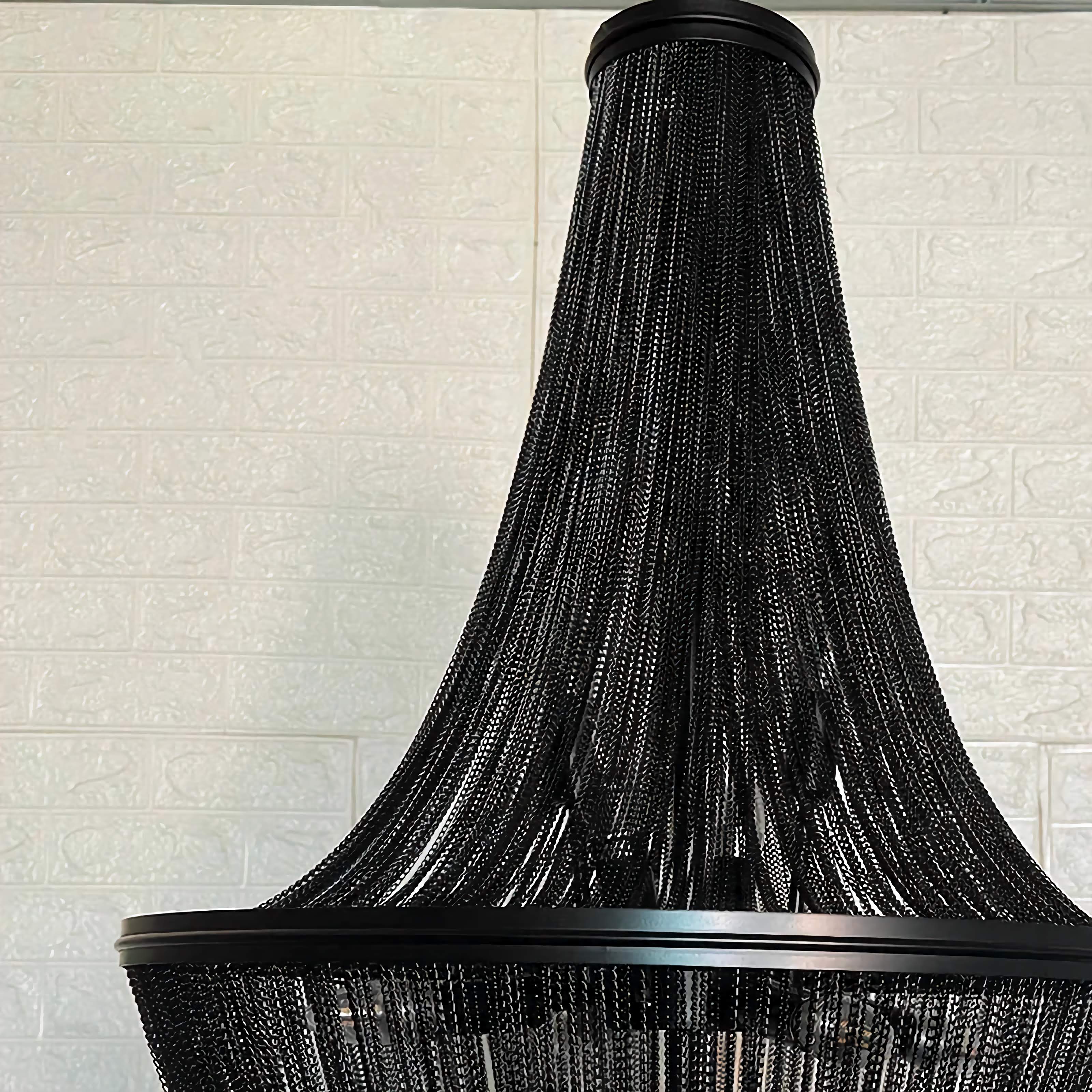 BLACK BEADED CHANDELIER | CLOP8952
