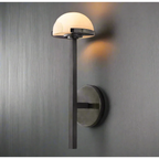 BLACK BRASS AND ALABASTER WALL SCONCE | CL0245CH