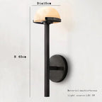 BLACK BRASS AND ALABASTER WALL SCONCE | CL0245CH