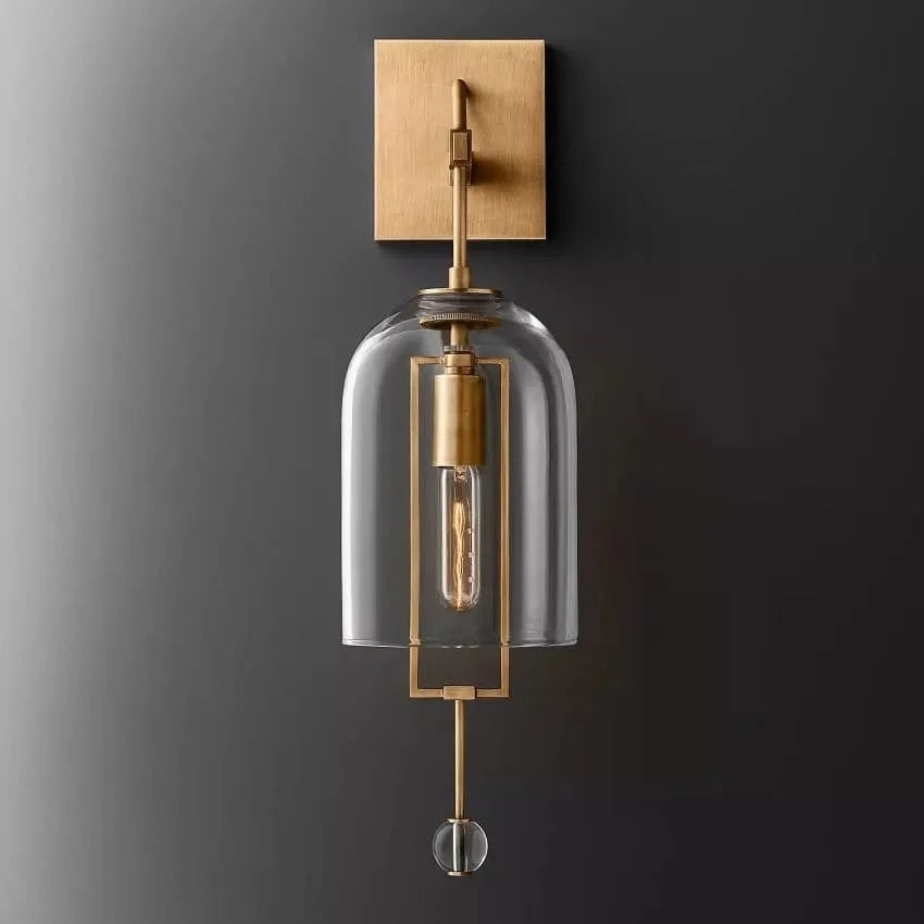 BLACK BRASS AND GLASS WALL SCONCES | DESIGN CLKS8501