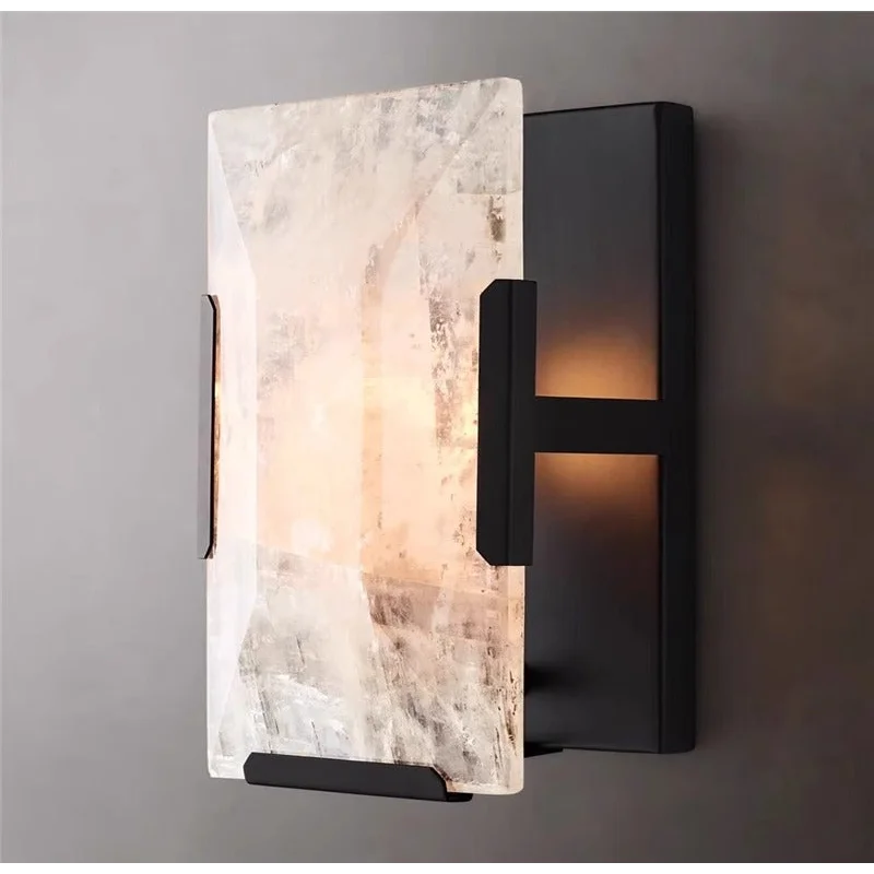 BLACK CALCITE WALL SCONCES | CLUG02B