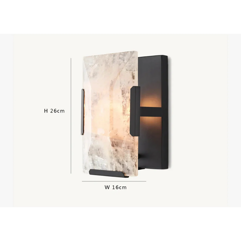 BLACK CALCITE WALL SCONCES | CLUG02B