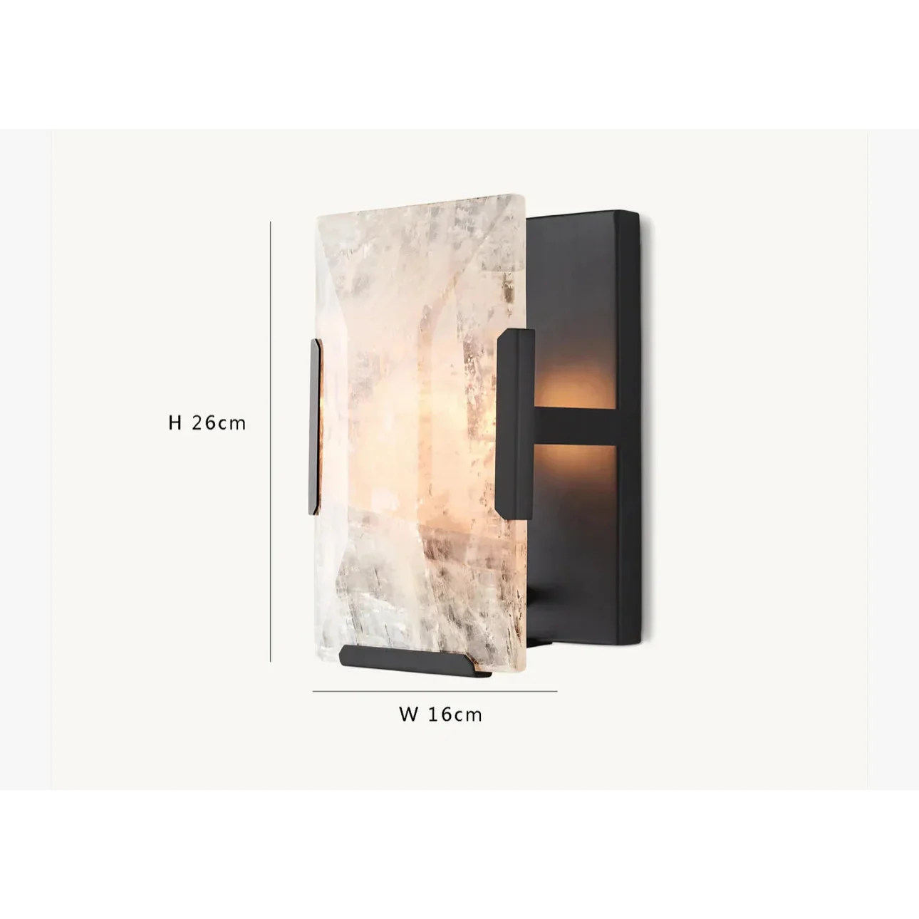 BLACK CALCITE WALL SCONCES | CLUG02B