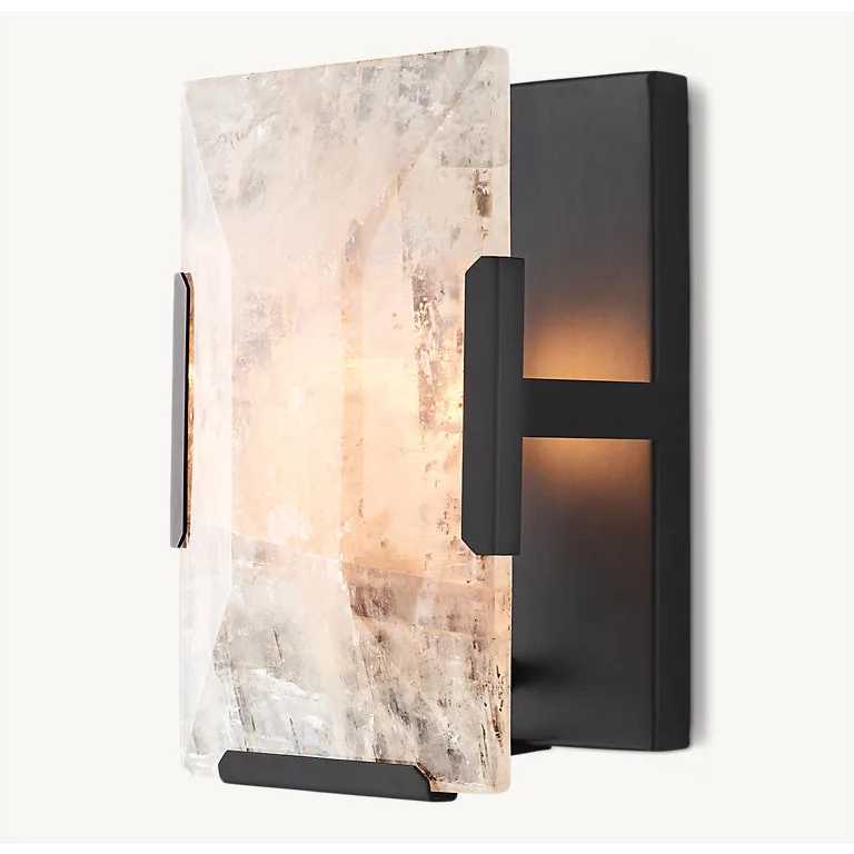BLACK CALCITE WALL SCONCES | CLUG02B