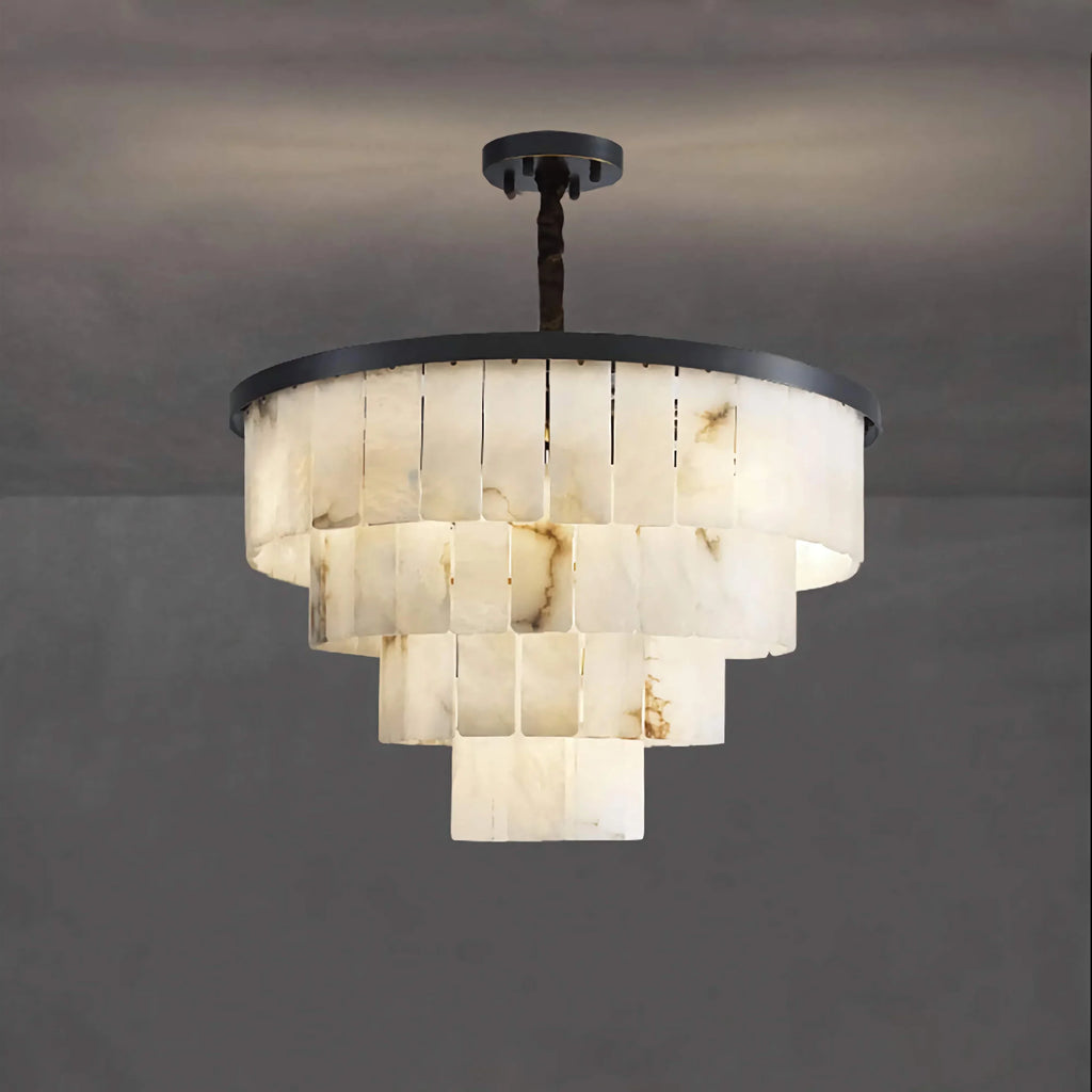 BLACK COPPER ALABASTER CHANDELIER | CLVVC0201