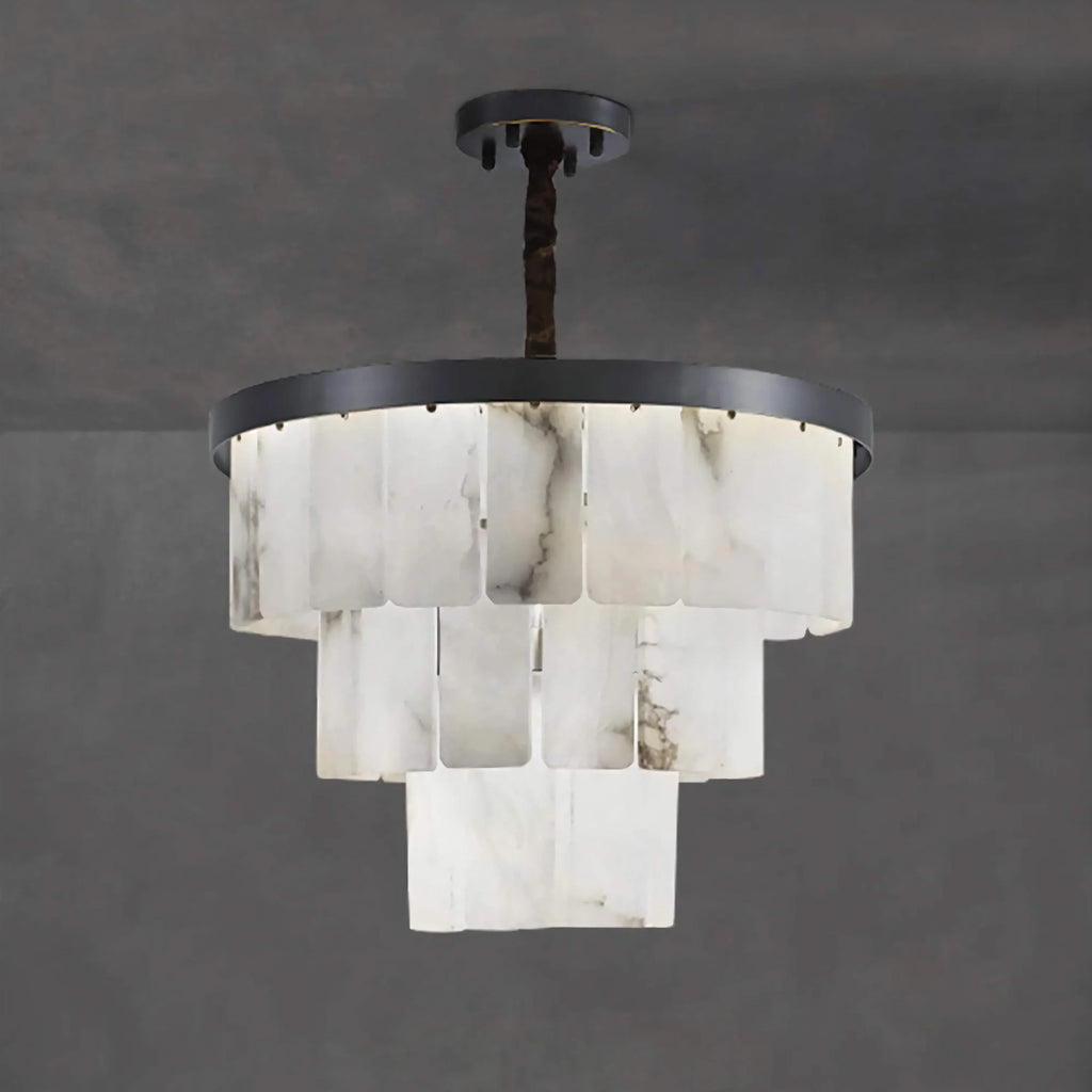 BLACK COPPER ALABASTER CHANDELIER | CLVVC0201