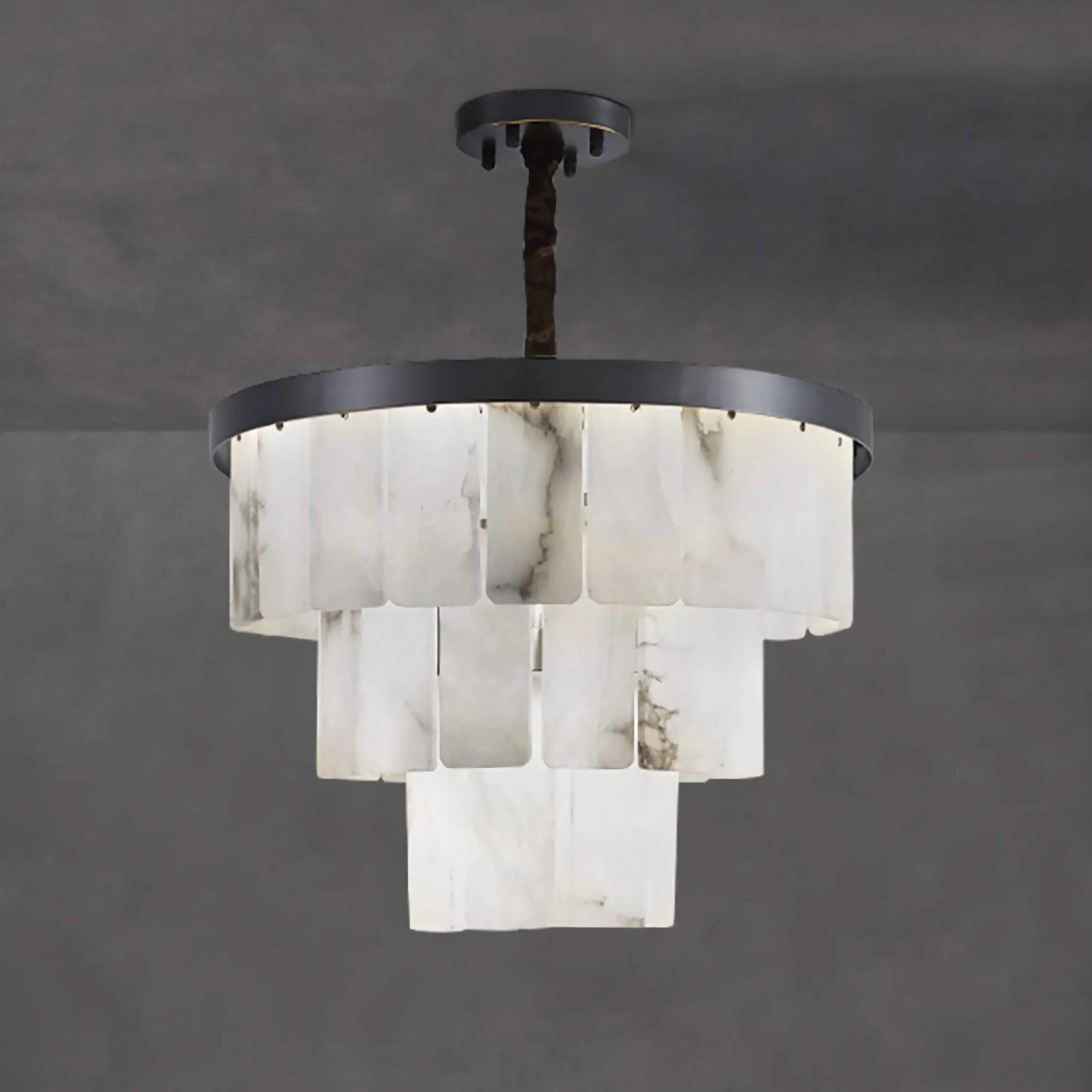 BLACK COPPER ALABASTER CHANDELIER | CLVVC0201