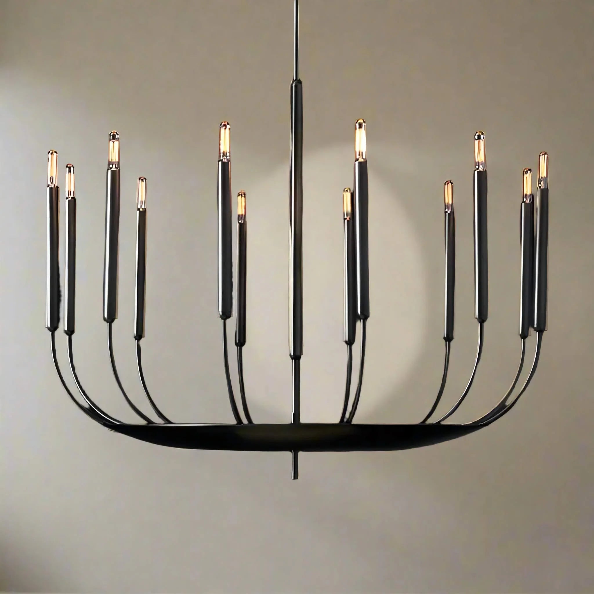 BLACK COPPER CANDLE CHANDELIER | CLYV096B