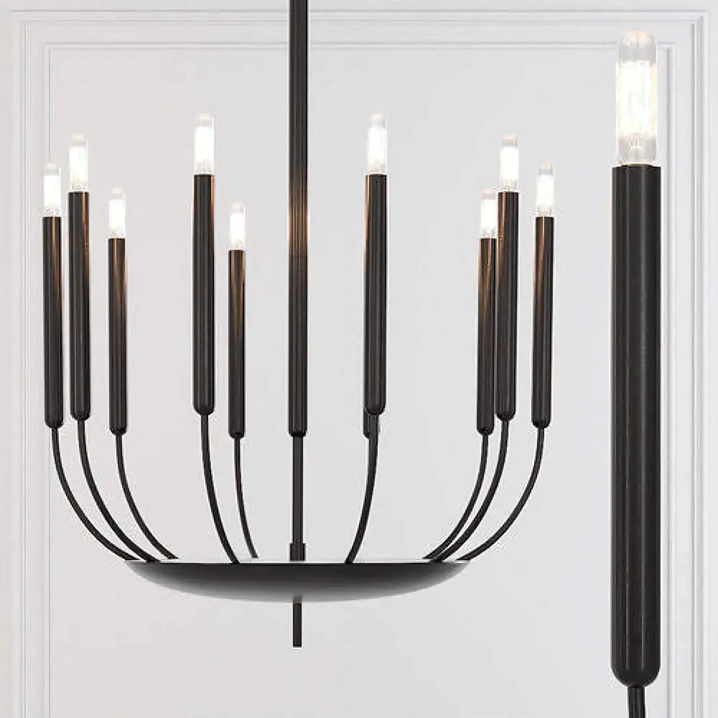BLACK COPPER CANDLE CHANDELIER | CLYV096B