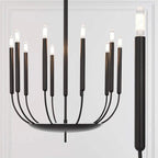 BLACK COPPER CANDLE CHANDELIER | CLYV096B