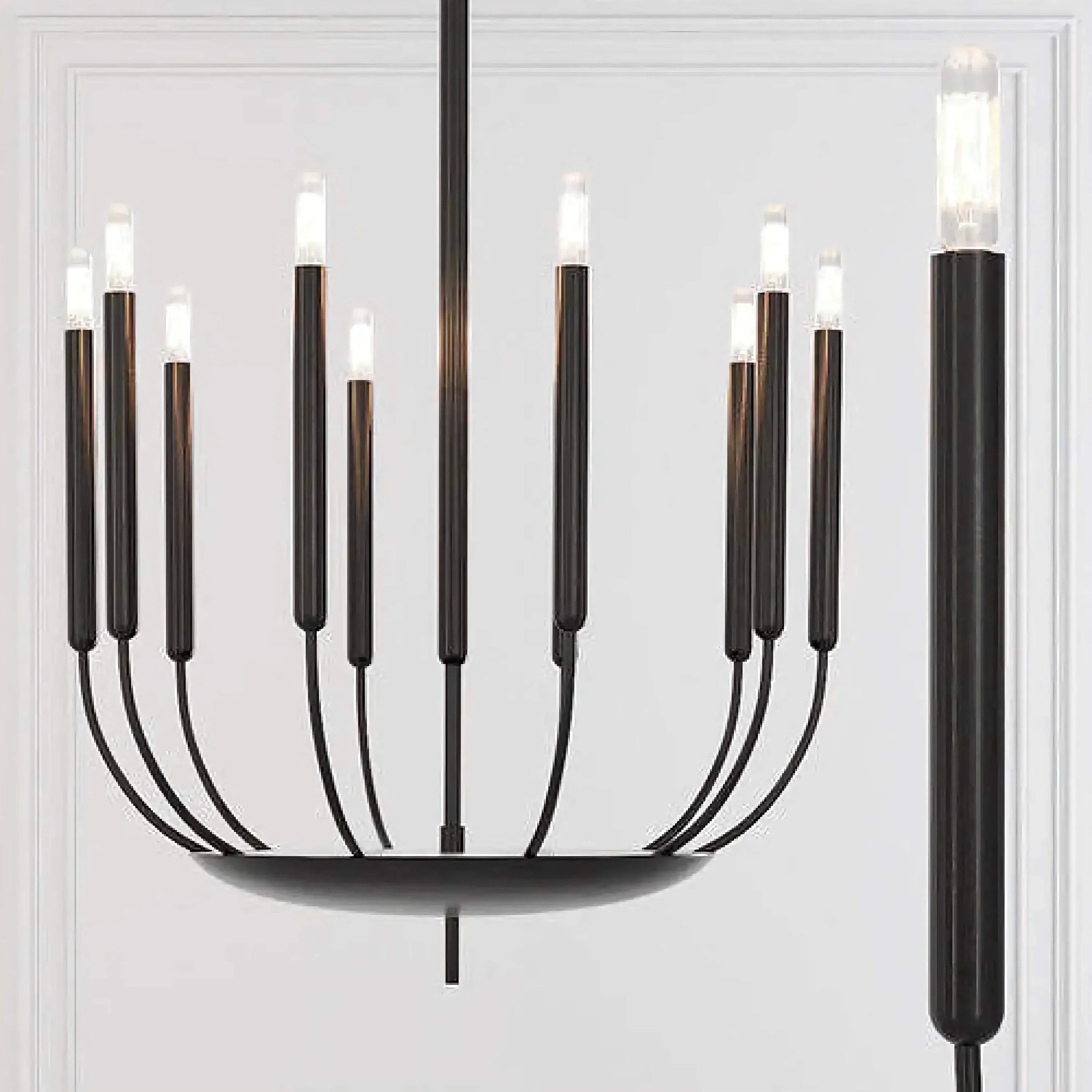 BLACK COPPER CANDLE CHANDELIER | CLYV096B