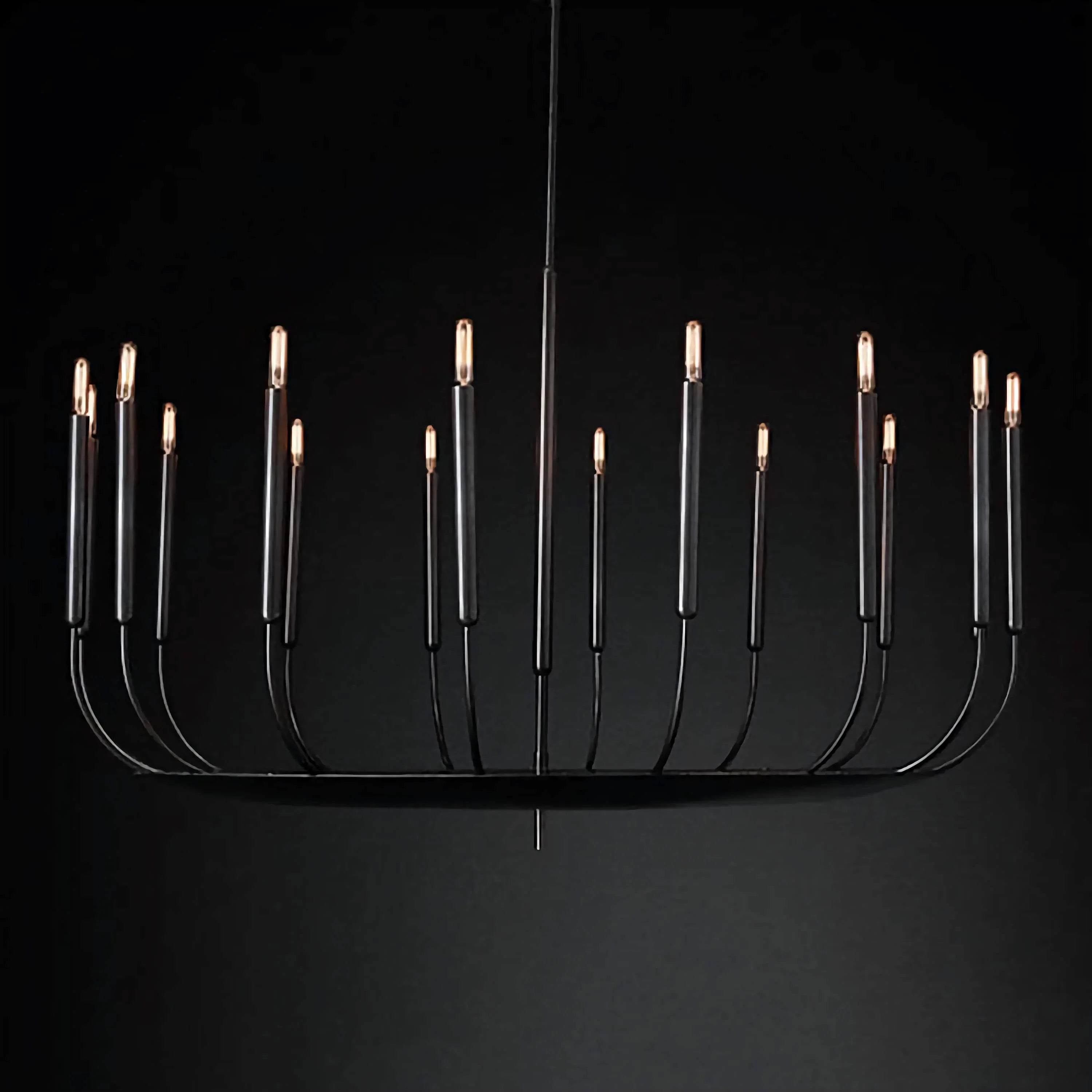 BLACK COPPER CANDLE CHANDELIER | CLYV096B