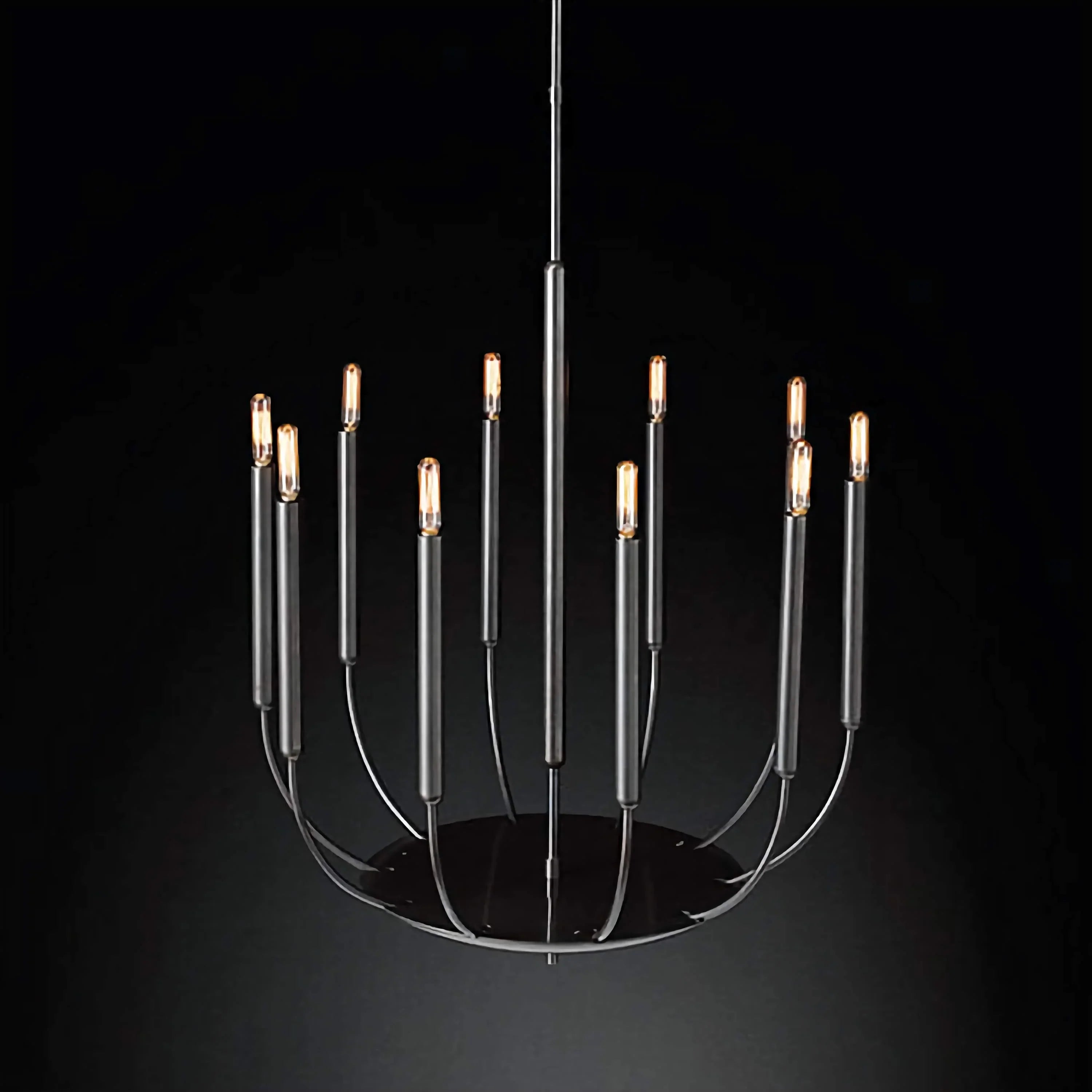 BLACK COPPER CANDLE CHANDELIER | CLYV096B
