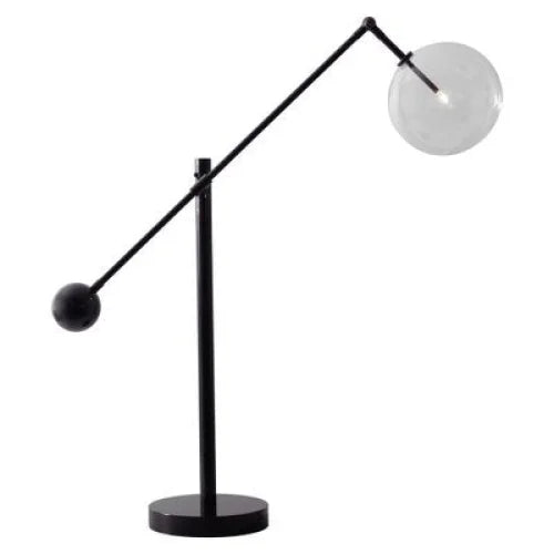 BLack GLASS GLOBE TABLE LAMP | CLCBAL092