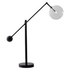 BLack GLASS GLOBE TABLE LAMP | CLCBAL092