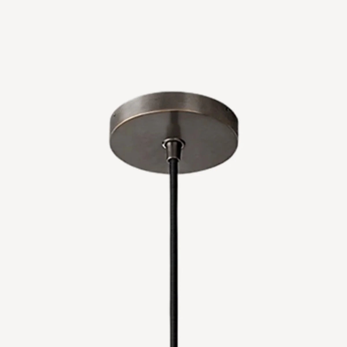 BLACK GLASS PENDANT LIGHT WITH BRASS ACCENTS | CLH854WB
