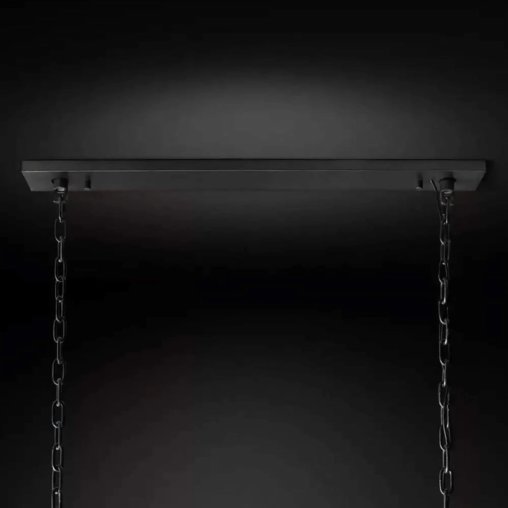 BLACK LINEAR COPPER CHANDELIER | CLPORH022LB