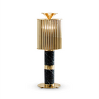 BLACK MARBLE & BRASS TABLE LAMP | CLKQQ0S25
