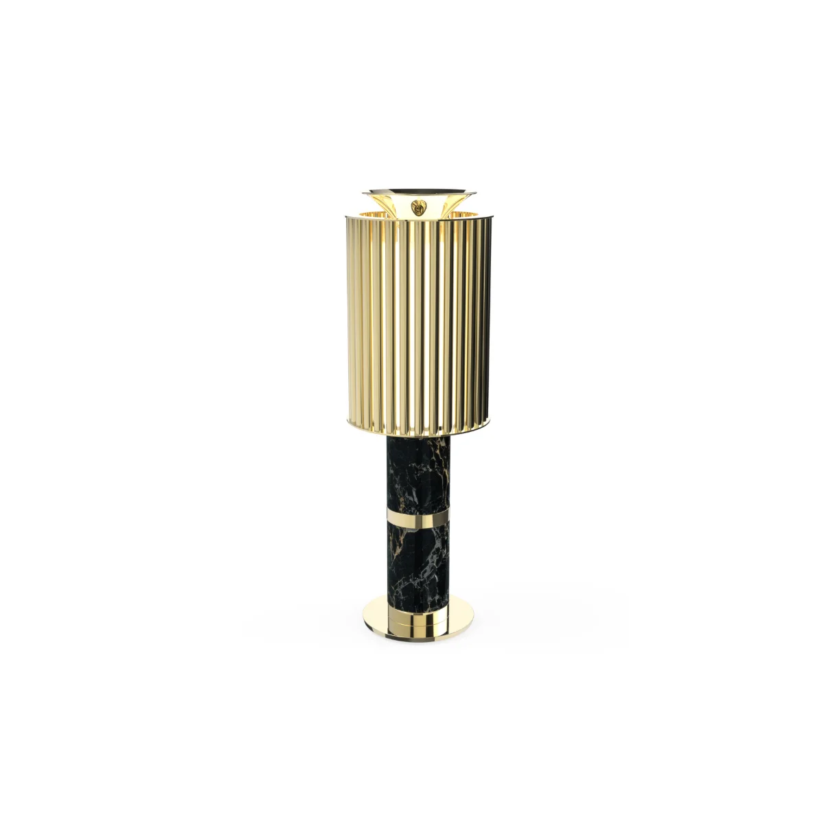 BLACK MARBLE & BRASS TABLE LAMP | CLKQQ0S25