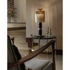 BLACK MARBLE & BRASS TABLE LAMP | CLKQQ0S25