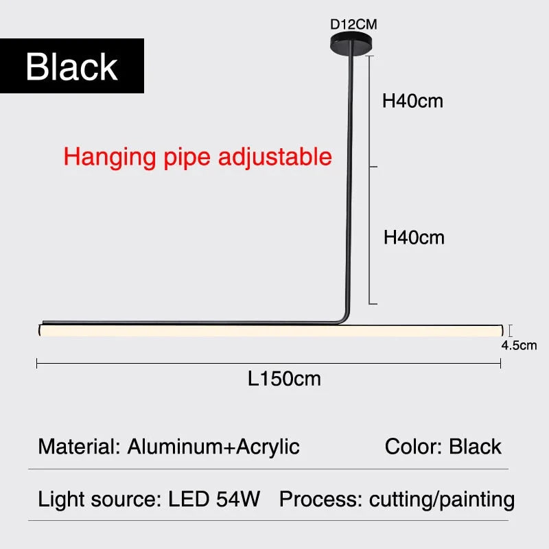 BLACK MODERN LINEAR LIGHTING | CL20698