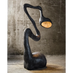 BLACK RESIN FLOOR LAMP | CLFAUS85D
