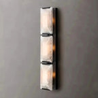 BLACK TRIPLE CALCITE WALL SCONCES | CLUG03B