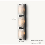 BLACK TRIPLE CALCITE WALL SCONCES | CLUG03B