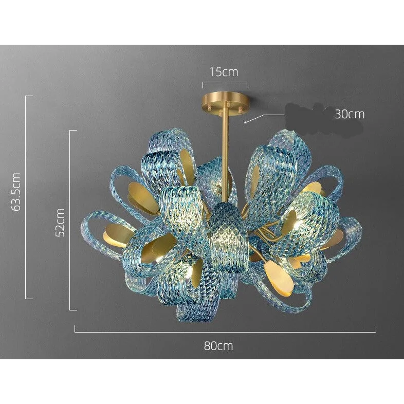 BLUE CRYSTAL BOWS CHANDELIER | DESIGN LUXMUR