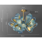 BLUE CRYSTAL BOWS CHANDELIER | DESIGN LUXMUR