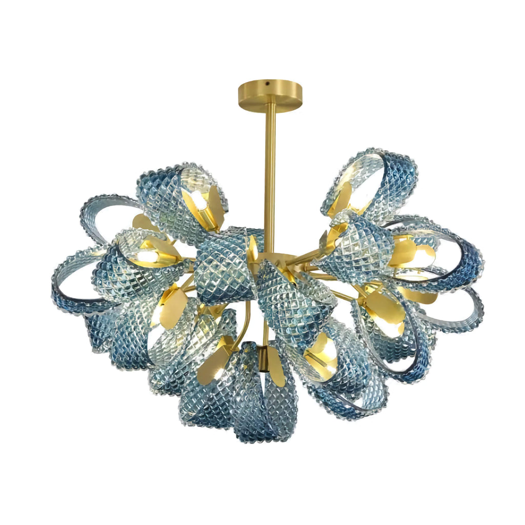BLUE CRYSTAL BOWS CHANDELIER | DESIGN LUXMUR