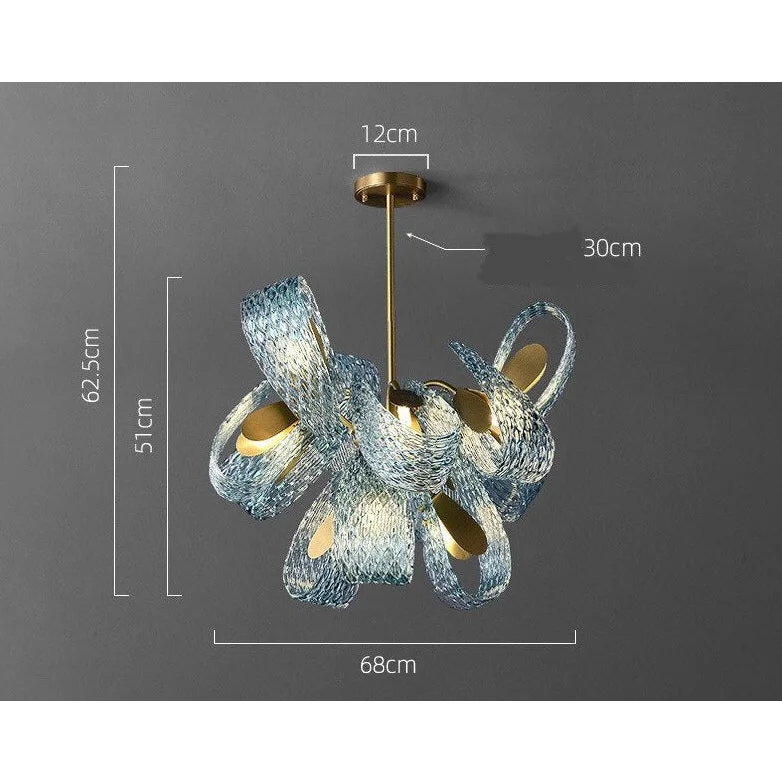 BLUE CRYSTAL BOWS CHANDELIER | DESIGN LUXMUR