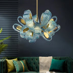 BLUE CRYSTAL BOWS CHANDELIER | DESIGN LUXMUR