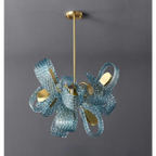 BLUE CRYSTAL BOWS CHANDELIER | DESIGN LUXMUR