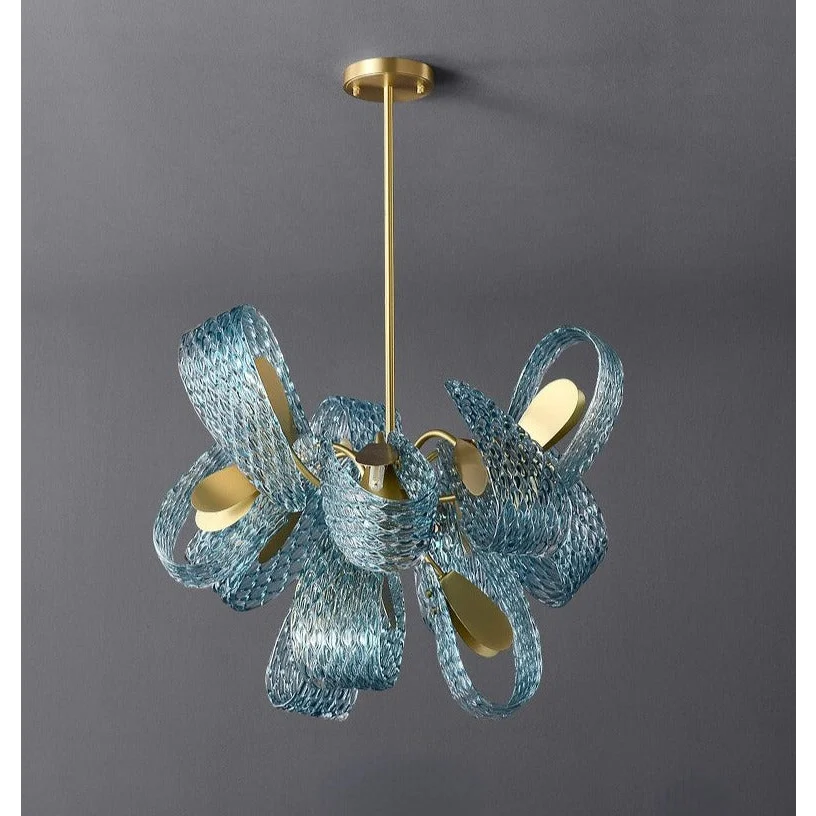 BLUE CRYSTAL BOWS CHANDELIER | DESIGN LUXMUR