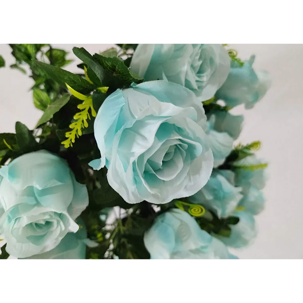 BLUE ROSES ON GREEN VINES PENDANT LAMP