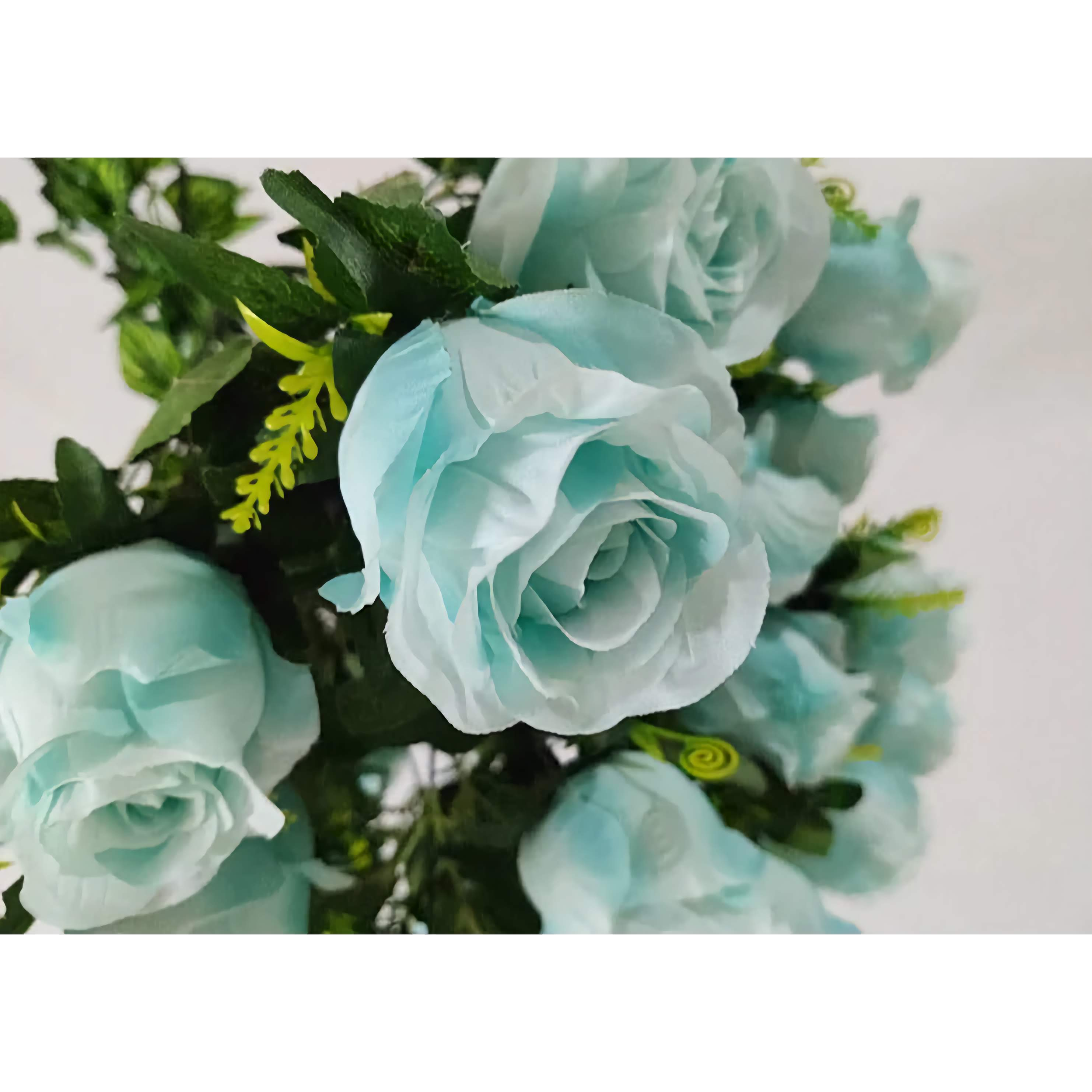 BLUE ROSES ON GREEN VINES PENDANT LAMP