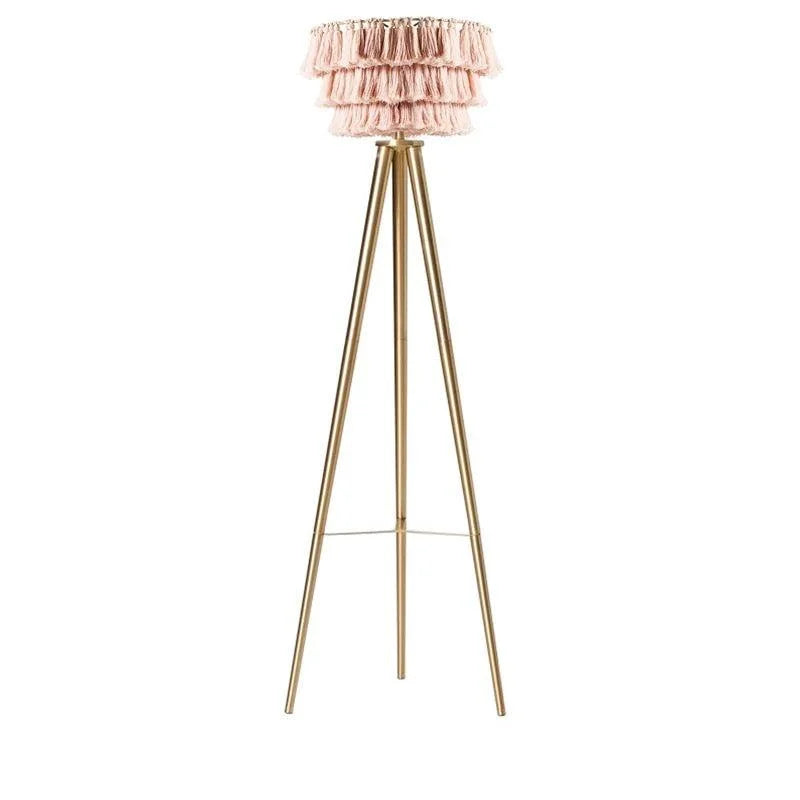 BOHEMIAN TASSEL FLOOR LAMP IN ORGANIC COTTON | CLPJ501