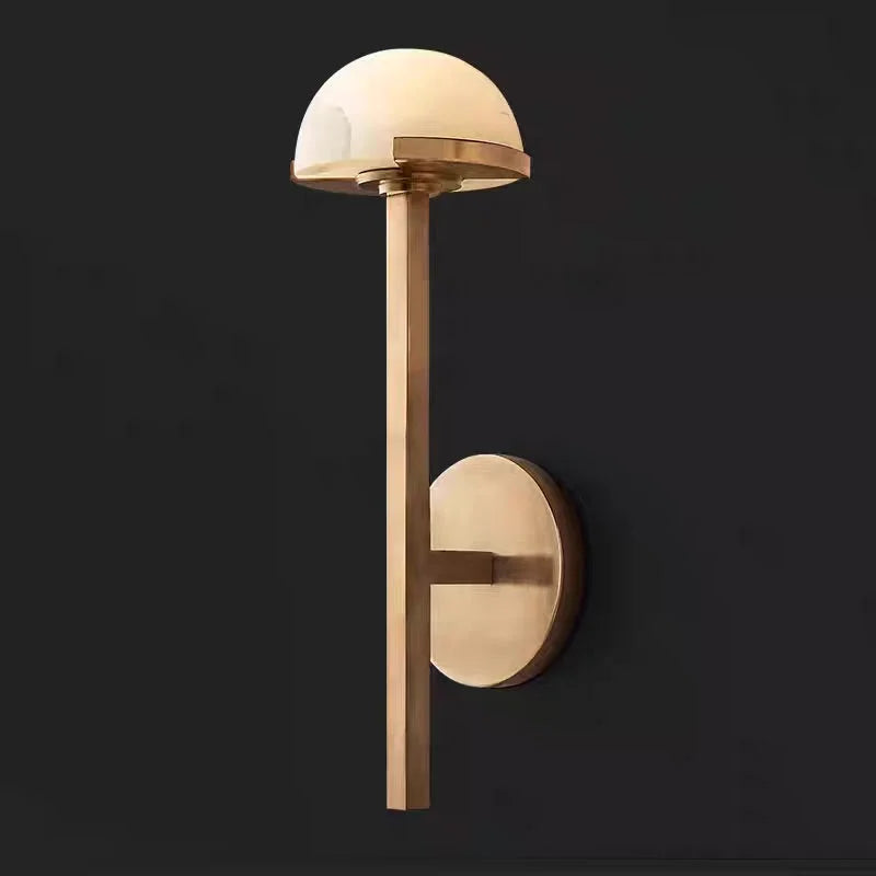 BRASS AND ALABASTER WALL SCONCE | CL024CH